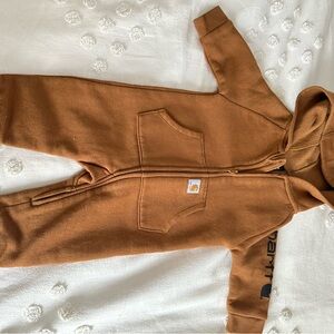 Carhartt Brown Hooded Baby Jumpsuit